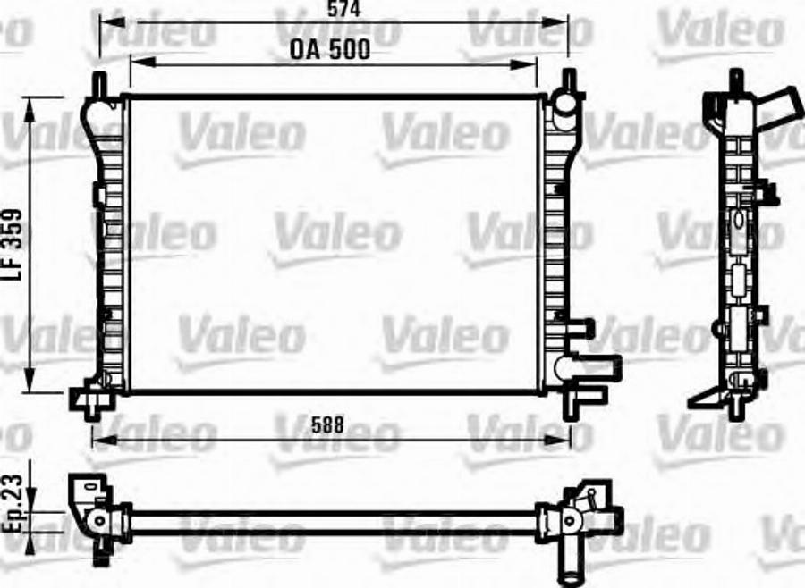 Valeo 731617 - Radiatore, Raffreddamento motore autozon.pro