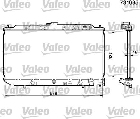 Valeo 731635 - Radiatore, Raffreddamento motore autozon.pro