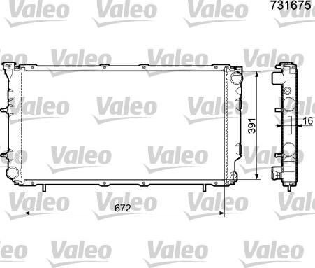 Valeo 731675 - Radiatore, Raffreddamento motore autozon.pro