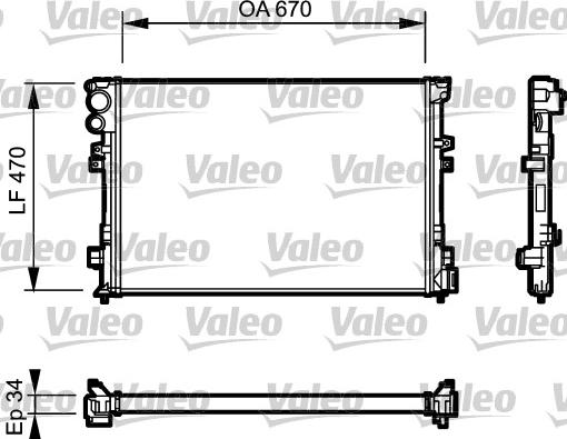 Valeo 731168 - Radiatore, Raffreddamento motore autozon.pro