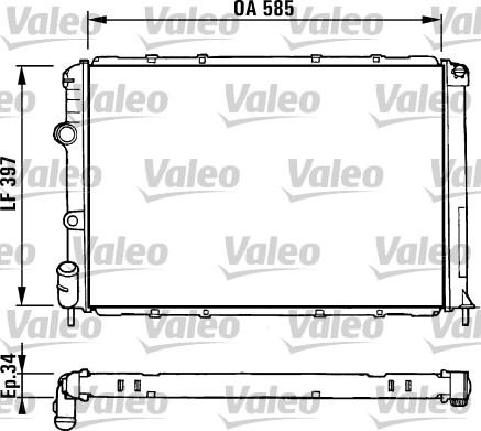 Valeo 731380 - Radiatore, Raffreddamento motore autozon.pro