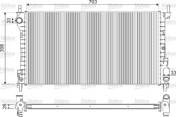 Valeo 733100 - Radiatore, Raffreddamento motore autozon.pro