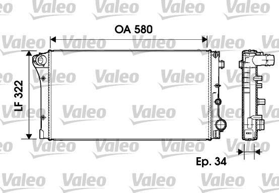 Valeo 732954 - Radiatore, Raffreddamento motore autozon.pro