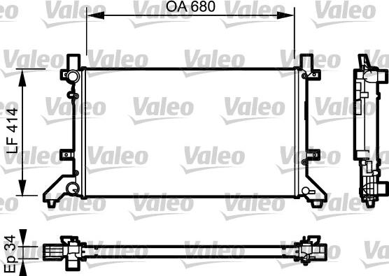 Valeo 732952 - Radiatore, Raffreddamento motore autozon.pro