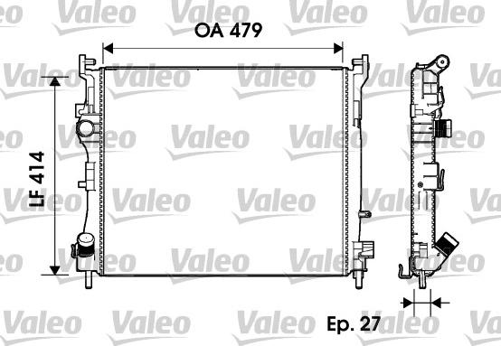 Valeo 732960 - Radiatore, Raffreddamento motore autozon.pro