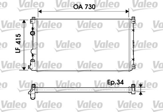 Valeo 732918 - Radiatore, Raffreddamento motore autozon.pro