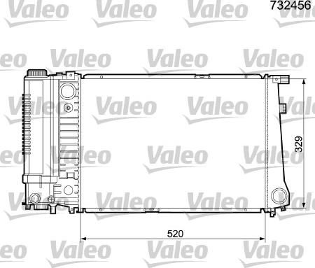 Valeo 732456 - Radiatore, Raffreddamento motore autozon.pro