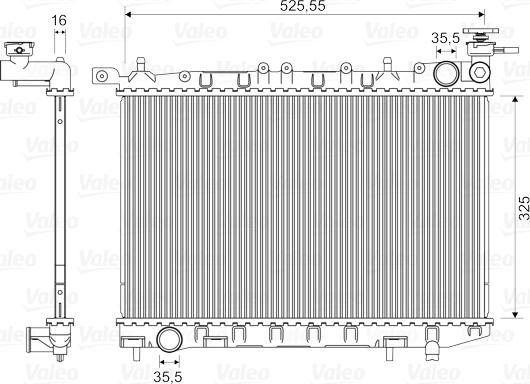 Valeo 732405 - Radiatore, Raffreddamento motore autozon.pro