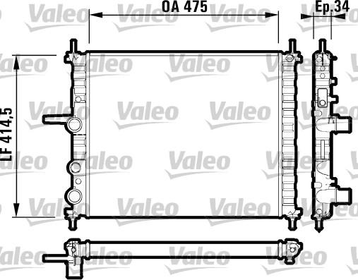 Valeo 732557 - Radiatore, Raffreddamento motore autozon.pro