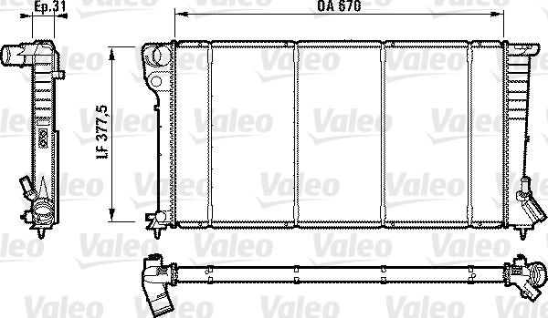 Valeo 732565 - Radiatore, Raffreddamento motore autozon.pro