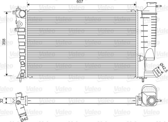 Valeo 732520 - Radiatore, Raffreddamento motore autozon.pro