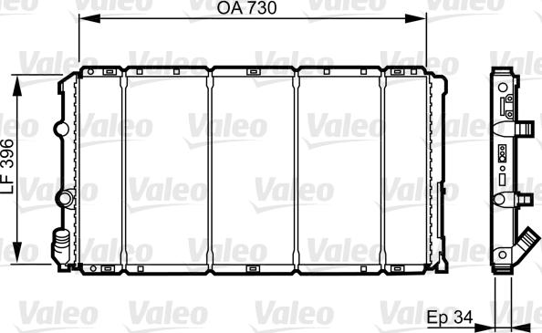 Valeo 732050 - Radiatore, Raffreddamento motore autozon.pro