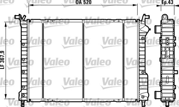 Valeo 732147 - Radiatore, Raffreddamento motore autozon.pro