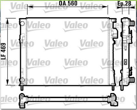 Valeo 732846 - Radiatore, Raffreddamento motore autozon.pro