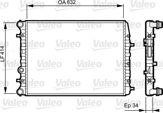 Valeo 732864 - Radiatore, Raffreddamento motore autozon.pro