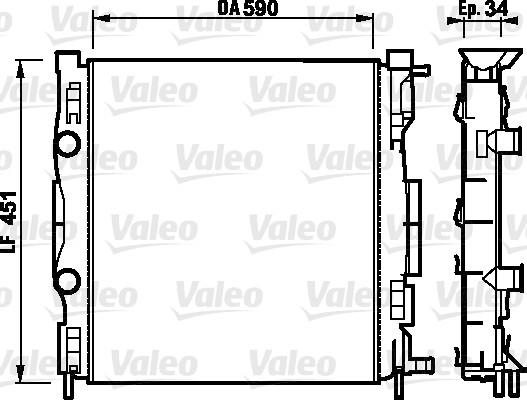 Valeo 732874 - Radiatore, Raffreddamento motore autozon.pro