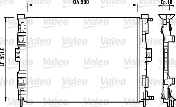 Valeo 732873 - Radiatore, Raffreddamento motore autozon.pro