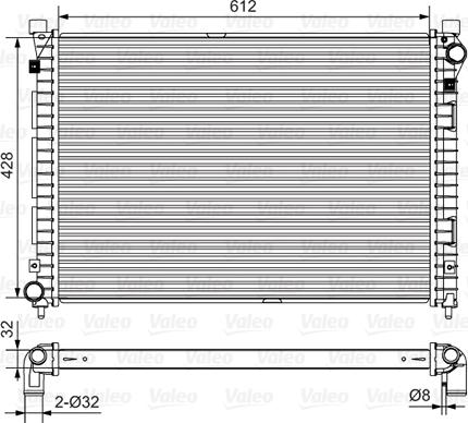 Valeo 732399 - Radiatore, Raffreddamento motore autozon.pro