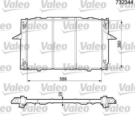 Valeo 732344 - Radiatore, Raffreddamento motore autozon.pro