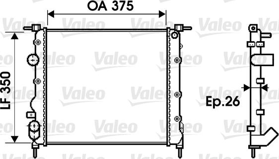 Valeo 732338 - Radiatore, Raffreddamento motore autozon.pro