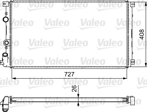 Valeo 732798 - Radiatore, Raffreddamento motore autozon.pro