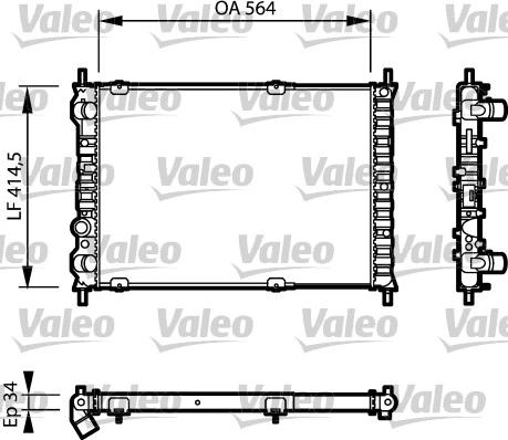 Valeo 732787 - Radiatore, Raffreddamento motore autozon.pro