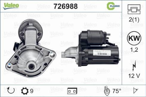 Valeo 726988 - Motorino d'avviamento autozon.pro