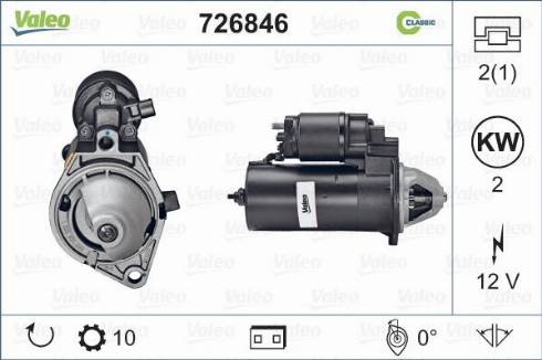 Valeo 726846 - Motorino d'avviamento autozon.pro