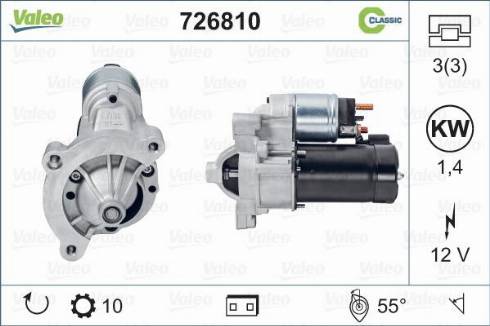 Valeo 726810 - Motorino d'avviamento autozon.pro