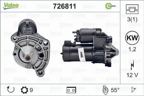 Valeo 726811 - Motorino d'avviamento autozon.pro