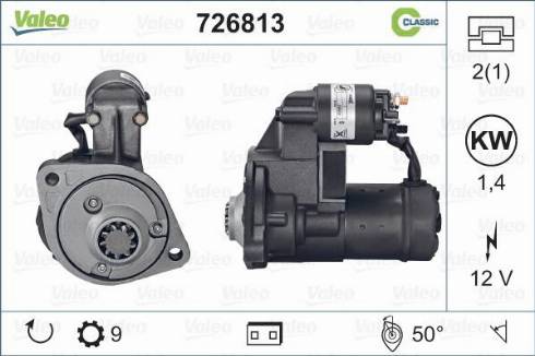 Valeo 726813 - Motorino d'avviamento autozon.pro