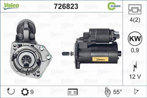 Valeo 726823 - Motorino d'avviamento autozon.pro