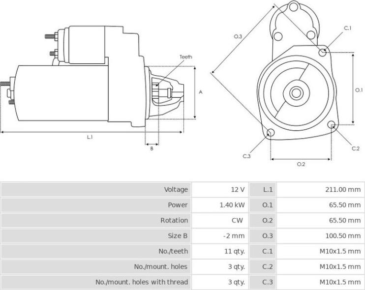 Valeo RSM14-10 - Motorino d'avviamento autozon.pro