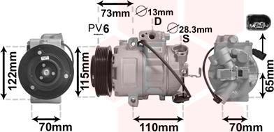 Van Wezel 4901K701 - Compressore, Climatizzatore autozon.pro