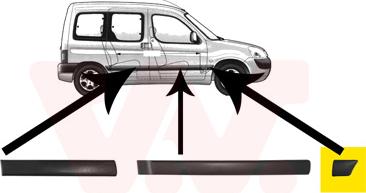 Van Wezel 4051422 - Modanatura decorativa / protettiva, Parafango autozon.pro