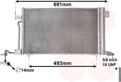 Van Wezel 40005186 - Condensatore, Climatizzatore autozon.pro