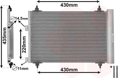 Van Wezel 40005209 - Condensatore, Climatizzatore autozon.pro