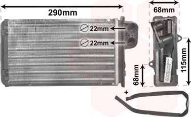 Van Wezel 40006100 - Scambiatore calore, Riscaldamento abitacolo autozon.pro