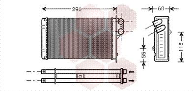 Van Wezel 40006172 - Scambiatore calore, Riscaldamento abitacolo autozon.pro