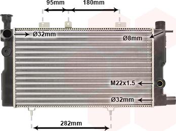 Van Wezel 40002095 - Radiatore, Raffreddamento motore autozon.pro