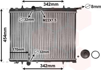 Van Wezel 40002189 - Radiatore, Raffreddamento motore autozon.pro