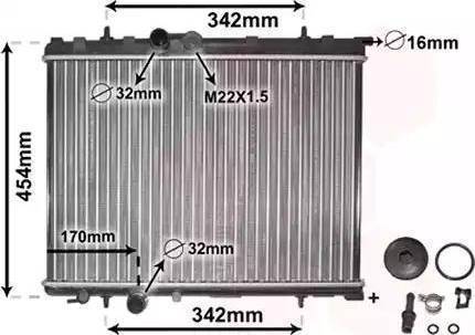 Ava Quality Cooling PE2189 - Radiatore, Raffreddamento motore autozon.pro