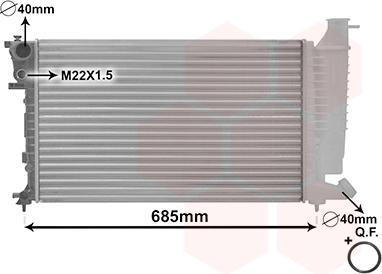 Van Wezel 40002137 - Radiatore, Raffreddamento motore autozon.pro