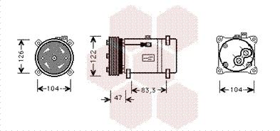 Van Wezel 4000K066 - Compressore, Climatizzatore autozon.pro