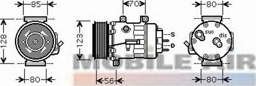 Van Wezel 4000K307 - Compressore, Climatizzatore autozon.pro