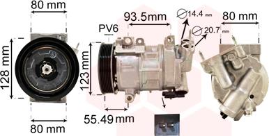 Van Wezel 4000K315 - Compressore, Climatizzatore autozon.pro