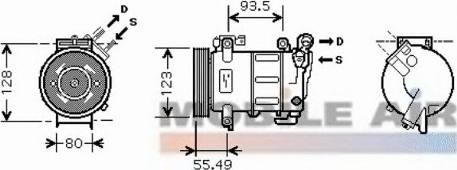 Van Wezel 4000K316 - Compressore, Climatizzatore autozon.pro