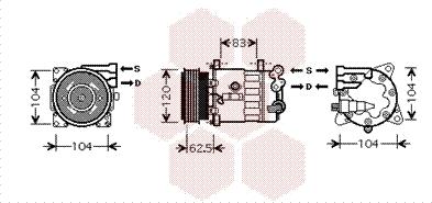 Van Wezel 4000K321 - Compressore, Climatizzatore autozon.pro