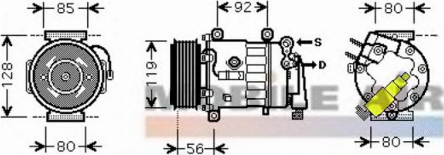 Van Wezel 4000K328 - Compressore, Climatizzatore autozon.pro