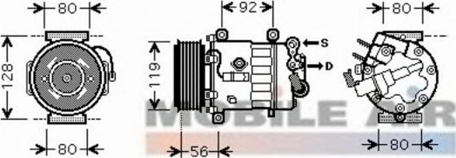 Van Wezel 4000K327 - Compressore, Climatizzatore autozon.pro